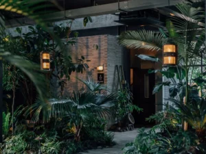 a building with a bunch of plants in front of it. related to The Layered Approach to Biophilic Interior Design: How Natural Elements Improve Your Home Without Turning It Into a Jungle