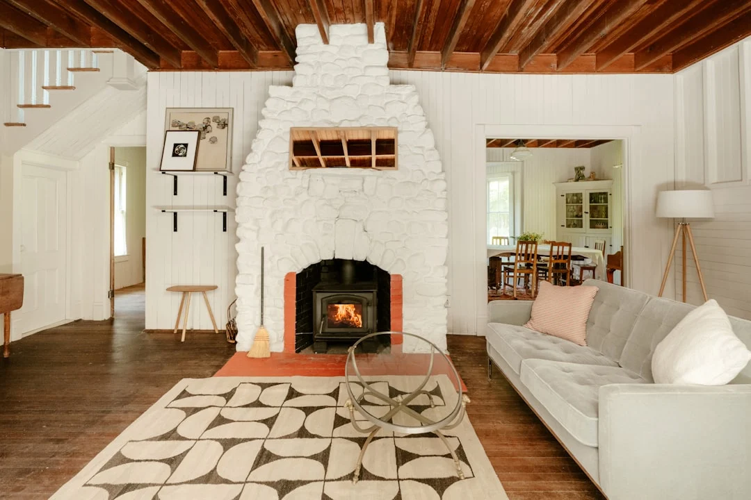 Farmhouse Living Room 1/3 (IG: @clay.banks). related to Layered Rustic Farmhouse Decor: How to Build Texture Without Visual Chaos