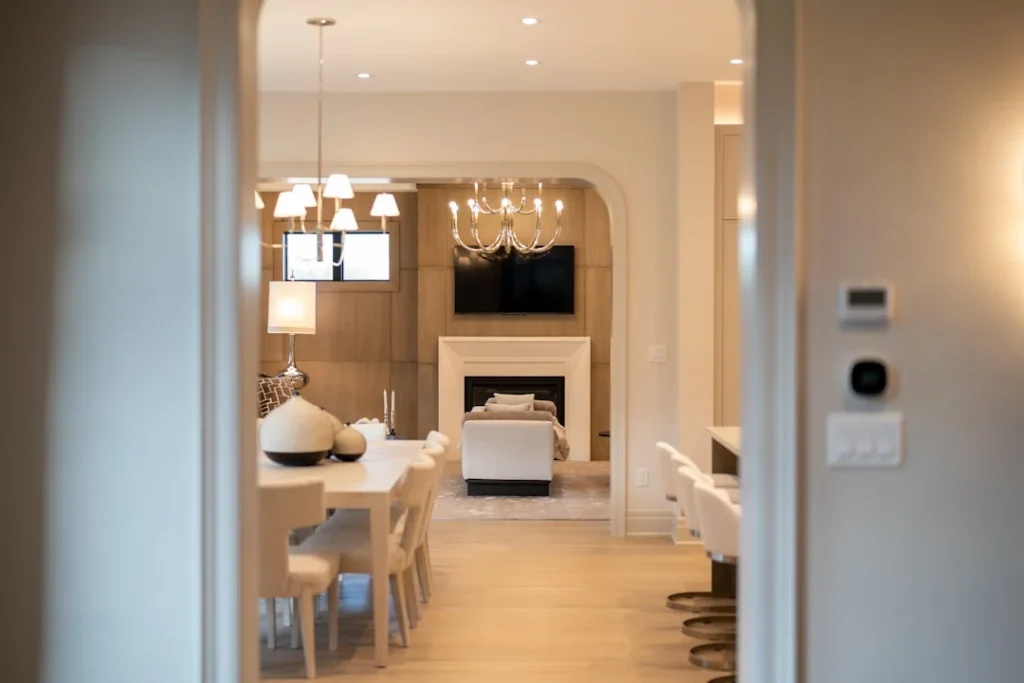 Bright, modern open-concept living and dining room.. related to Home Decor Ideas That Actually Work in Real Spaces