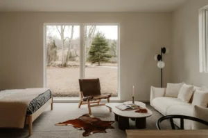 Studio Apartment (IG: @clay.banks). related to How to Build a Modern Interior That Doesn't Feel Cold or Dated